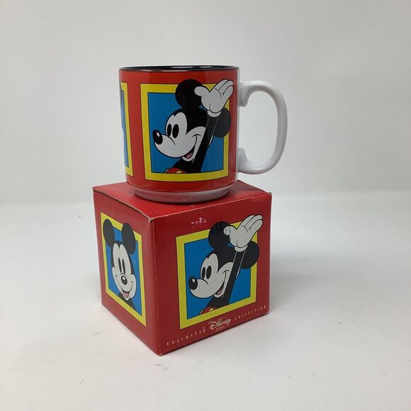 Mickey Mouse Coffee Mug Cup Ceramic The Disney Store with Box - Picture 1 of 12